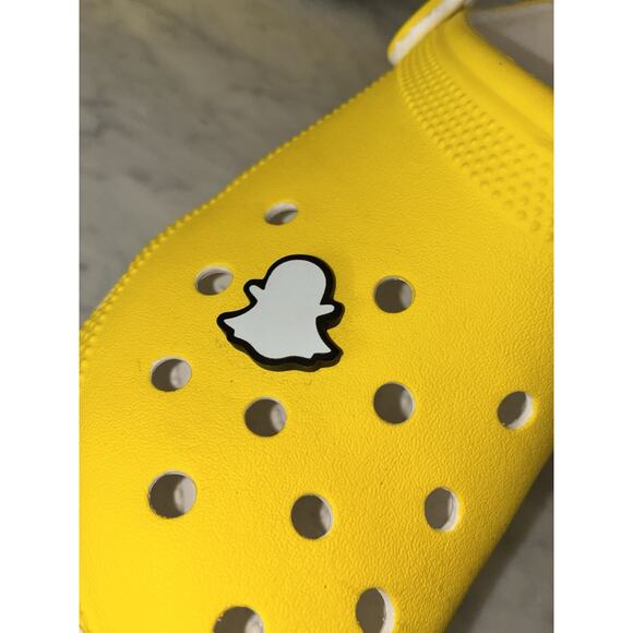 Crocs Womens 7 Bright Yellow Ghost jibbitz New without Tags Mens 5 - Picture 9 of 10